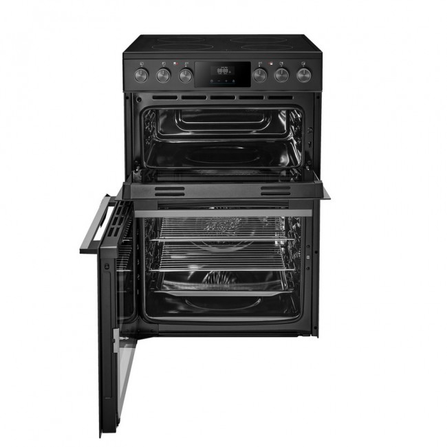 Midea MFO24EME4R118-BK 60cm Double Oven Cooker with Ceramic Hob - Black