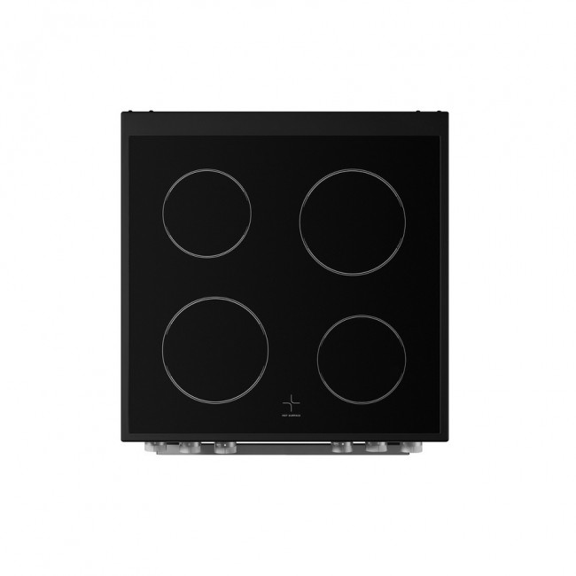 Midea MFO24EME4R118-BK 60cm Double Oven Cooker with Ceramic Hob - Black