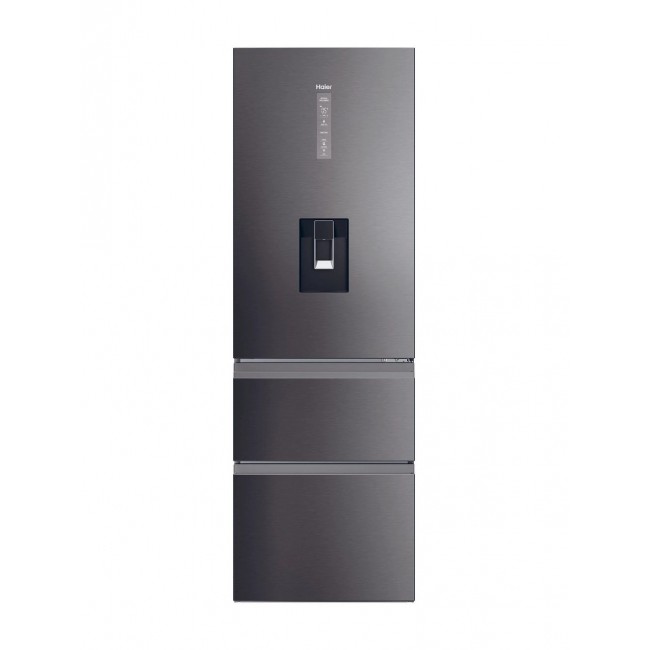 Haier HTW5618EWMP 59.5cm 60/40 Frost Free Fridge Freezer - Dark Inox++5YR Warranty Haier HTW5618EWMP 59.5cm 60/40 Frost Free Fridge Freezer - Dark Inox++5YR Warranty