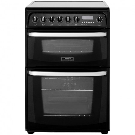 Hotpoint CH60EKKS 60cm Double Electric Cooker, B/B Energy Rating, Black