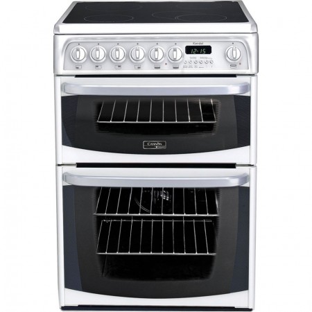 Hotpoint CH60EKWS 60cm Double Electric Cooker, B/B Energy Rating, White 