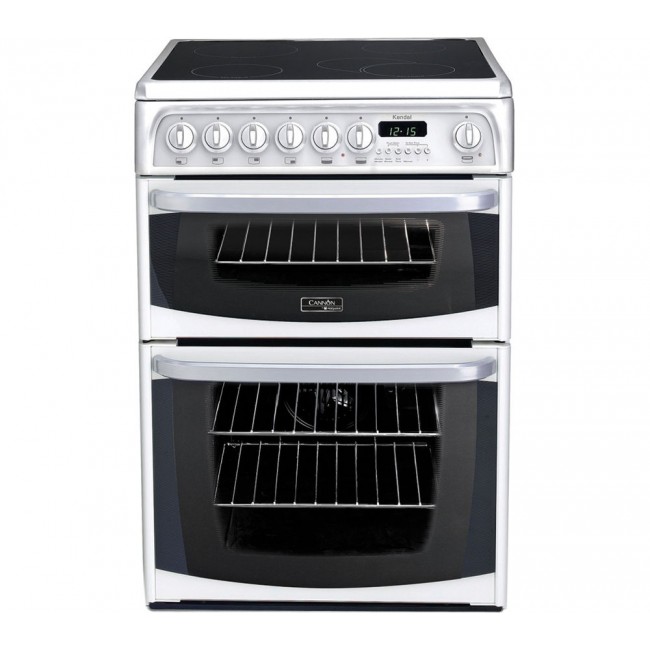 Hotpoint CH60EKWS 60cm Double Electric Cooker, B/B Energy Rating, White Hotpoint CH60EKWS 60cm Double Electric Cooker, B/B Energy Rating, White