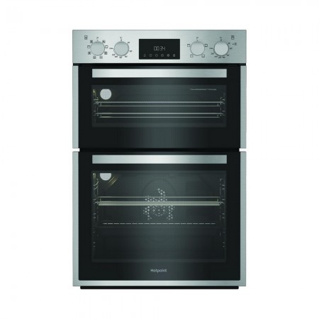 Hotpoint DIH82DIX 59.4cm Built In Electric Double Oven - Stainless Steel