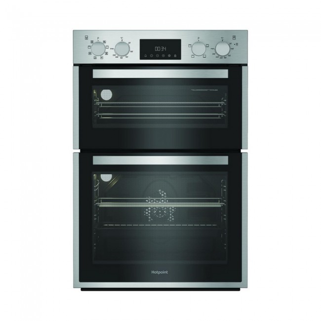 Hotpoint DIH82DIX 59.4cm Built In Electric Double Oven - Stainless Steel