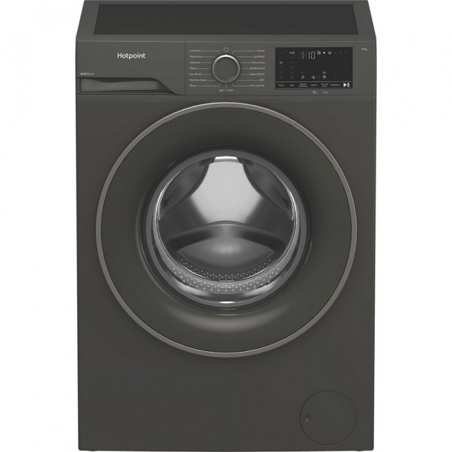 Hotpoint H101GANTISTAIN 10kg 1400 Spin Washing Machine with PetHairCare - Graphite