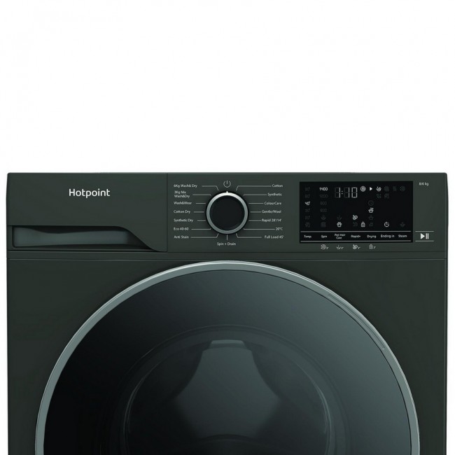 Hotpoint HBD8680GANTISTAINUK 8kg 1400 Spin Washer Dryer - Graphite