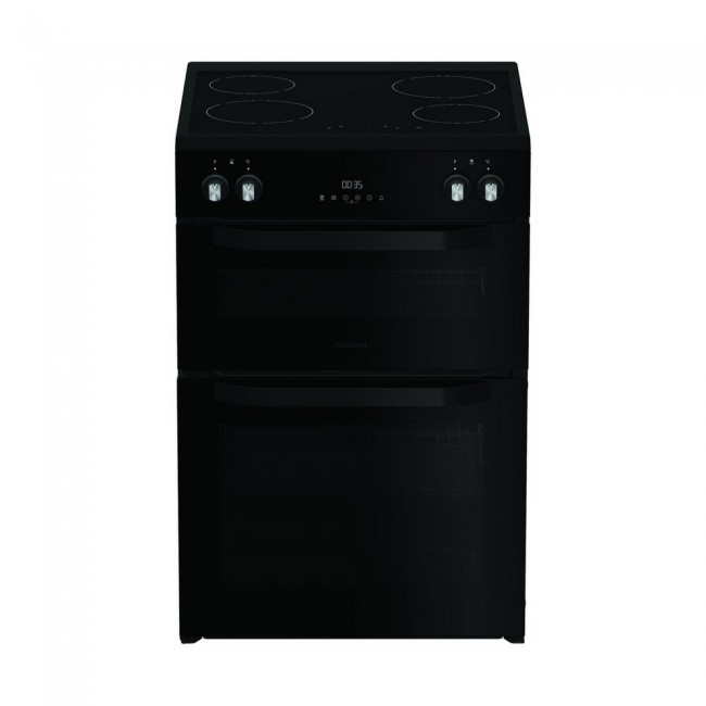 Hotpoint HDME6VDC2AB 60cm Double Oven Electric Cooker with Ceramic Hob - Black