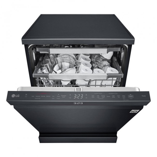 LG Series 7 TrueSteam QuadWash DF587HMS 14 PS WiFi Connected Freestanding Full Size Dishwasher - Matte Black