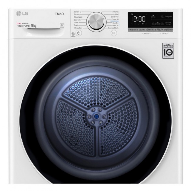 LG Series 4 ThinQ FDV709W 9 kg Heat Pump Tumble Dryer - White