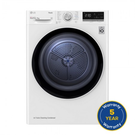 LG Series 4 ThinQ FDV709W 9 kg Heat Pump Tumble Dryer - White