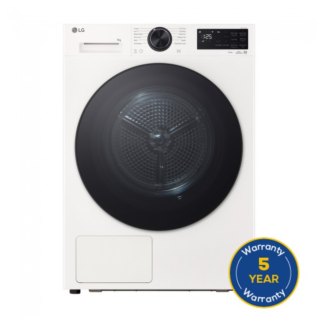 LG Series 5 RHX5009TWB 9kg Heat Pump Tumble Dryer - White