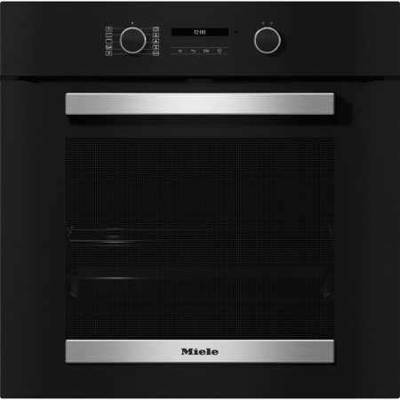 Miele H 2465 BP 59.5cm Built In Electric Single Oven - Black & Stainless Steel