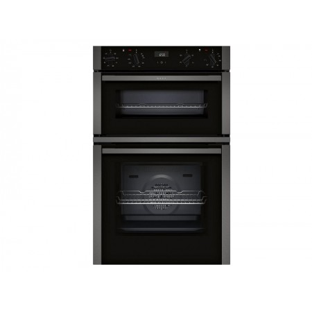 Neff U1ACE2HG0B 59.4cm Built In Electric Double Oven - Black with Graphite Trim