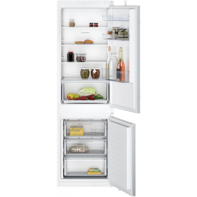 N 30 Built-in fridge-freezer with freezer at bottom 177.2 x 54.1 cm sliding hinge
