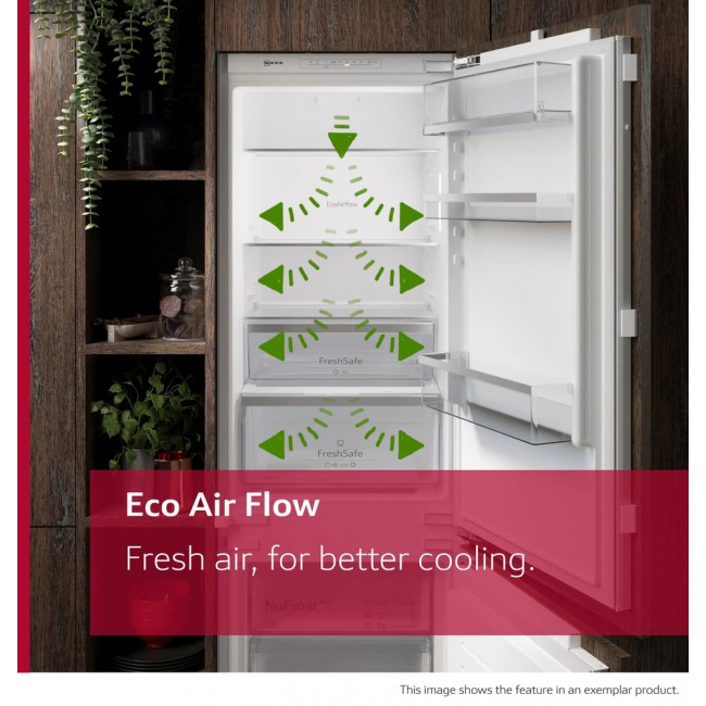 N 50 Built-in fridge-freezer with freezer at bottom 177.2 x 54.1 cm sliding hinge