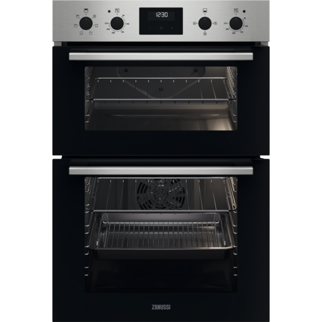 Zanussi ZKCXL3X1 Built In Electric Double Oven - Stainless Steel 2 year Warranty Zanussi ZKCXL3X1 Built In Electric Double Oven - Stainless Steel 2 year Warranty